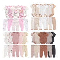 Grosir Siap Kirim 10-Piece Set Romper Bayi Seamless Katun Murni Celana AC Pakaian Anak