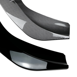 Mercedes-Benz A-Class W177 2019-2022 Front Lip Splitter Piano Black Carbon Fiber Texture PP Material - Product Image 3