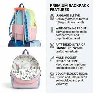 <span class=keywords><strong>Zaino</strong></span> Scolastico Alla Moda, Leggero, Morbido e Impermeabile per Bambini e Studenti, in Tessuto Oxford - Product Image 2