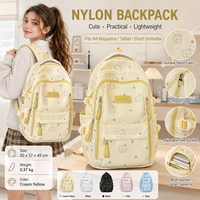 Sac à dos décontracté multi-poches bleu clair grande capacité pour femme, idéal pour le travail et les voyages (vente en gros)
