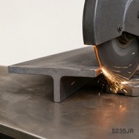 Poutre en T en acier au carbone laminé à chaud S235JR pour l'ingénierie et la construction