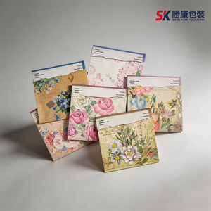 SK Sheng Kang Packaging Custom Floral Memo <b>Pads</b> Vintage Style Colorful No Adhesive - Product Image 1