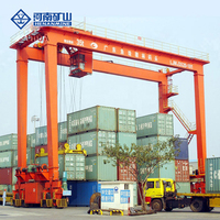 Grue portique montée sur rail pour entrepôt intermodal de conteneurs, télécommandée sans fil, 40, 45 et 50 tonnes