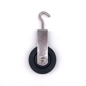 Stainless Steel 316 <b>Hook</b> Pulley Nylon Wheel For <b>Boat</b> Rope Wire Cable Use - Product Image 1