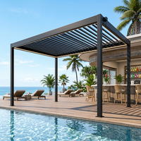 Pergola Métallique Robuste Personnalisée 10x10 avec Structure en Acier Revêtu pour Mariages, Événements, Terrasses de Piscine et Abri Commercial