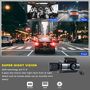 Nhà cung cấp <span class=keywords><strong>Mini</strong></span> Car DVR 3 kênh Dash máy ảnh 1080P WIFI Dashcam 3 máy ảnh HD 3 ống kính phía trước và phía sau bên trong Wifi 3 kênh Dash Cam - Product Image 3