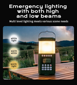 Luz <span class=keywords><strong>de</strong></span> Camping Portátil, Radio Bluetooth, Lector <span class=keywords><strong>de</strong></span> Tarjetas TF, Luz <span class=keywords><strong>de</strong></span> Lectura, <span class=keywords><strong>Alarma</strong></span> Sonora y Luminosa SOS, Banco <span class=keywords><strong>de</strong></span> Energí<span class=keywords><strong>a</strong></span> <span class=keywords><strong>de</strong></span> Manivela, Pantalla LCD - Product Image 5