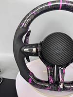 Volant sport en fibre de carbone forgée et cuir pour les séries 3, M6, X5, 7, F80/F10/F12/F20