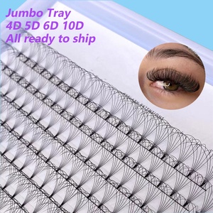 Premade khối lượng thủ công lụa Lash mở rộng trong 5D 6D 7D 8D 10D 14D sẫm màu đen <span class=keywords><strong>OEM</strong></span> người hâm mộ lông mi mở rộng - Product Image 1