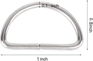 BTYMS Pieces Metal D Rings Inch Multi Purpose Non Welded D Ring For <b>Purse</b> Keychains Belts Dog Collar Buckle Strap Sewing Accesso - Product Image 2