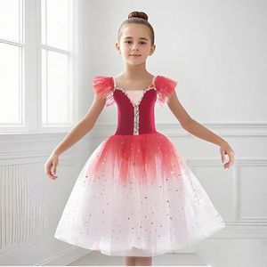 LILACDANCE JM646 Vestido <span class=keywords><strong>de</strong></span> Ballet Profesional Romántico con Tutú Largo <span class=keywords><strong>de</strong></span> Tul para Niñas, <span class=keywords><strong>Disfraz</strong></span> <span class=keywords><strong>de</strong></span> Bailarina con Estampado Luminoso - Product Image 1
