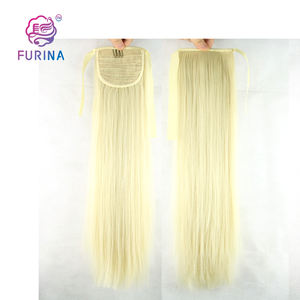 Respirant Postiche queue de cheval extensions de cheveux 260g cheveux synthétiques cravate en extension de queue de cheval pour les femmes blanches - Product Image 6