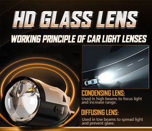 GPNE GF6 + 1 3 inç <span class=keywords><strong>LED</strong></span> otomatik aydınlatma projektör Lens sis işık Hi düşük işın ön sis işık - Product Image 3
