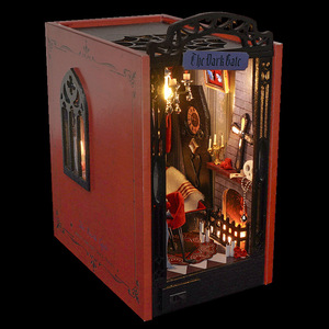 DIY Cabane TL9 Vampire Diaries, Maison de poupée 3D créative en bois <span class=keywords><strong>à</strong></span> assembler soi-même, Meubles, Support de livre, Modèle décoratif, Cadeau - Product Image 2