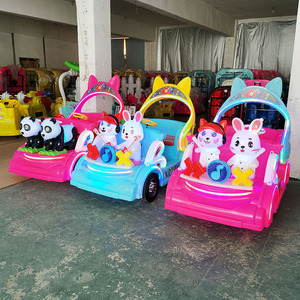 Coche de Juguete Eléctrico Doble para Niños, con Batería, Luminoso, para Exteriores, Tipo Parque de Atracciones, con Parachoques - Product Image 4