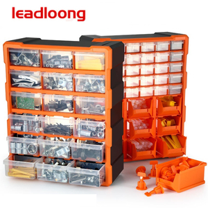 Plastic rectangular tool box screw fittings classification grid multi-grid storage hardware parts bin