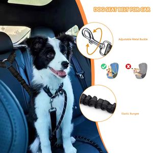 Cinturón de Seguridad Multifuncional para Mascotas KingHon, Correa Ajustable Reflectante y Luminosa para Perros y Gatos, para Montar en el Automóvil - Product Image 3