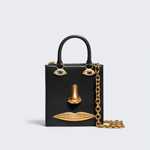 Mini <span class=keywords><strong>Borsa</strong></span> a Tracolla da Donna in Pelle <span class=keywords><strong>Nera</strong></span> <span class=keywords><strong>di</strong></span> Alta Qualità, <span class=keywords><strong>Borsa</strong></span> <span class=keywords><strong>di</strong></span> Lusso con Occhielli Dorati e Tracolla in Metallo, <span class=keywords><strong>Borsa</strong></span> a Tracolla per Gioielli - Product Image 5