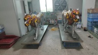Sculpture d'animal grandeur nature personnalisée en usine Statue de léopard et de tigre en acier inoxydable coloré artisanat en métal Art Graffiti