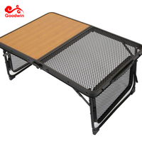 Nouvelle petite table en aluminium pliante portable en plein air Table en métal de camping Table de gril en maille