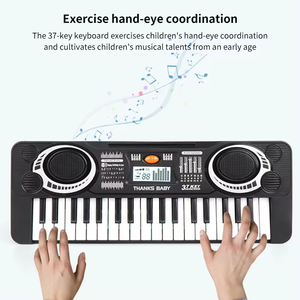 2025 vente chaude 61 touches <span class=keywords><strong>Piano</strong></span> électrique jouets enfants Instrument de musique avec Microphone et USB ligne de charge clavier jouets pour enfant - Product Image 3