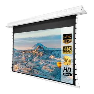 Ceiling mounted projector screen 150 inch China wholesale projection screens electronic projector screen