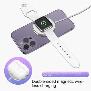 2024 vente en gros universel magnétique Portable 3 en 1 double face sans fil chargeur pour <span class=keywords><strong>Apple</strong></span> - Product Image 2