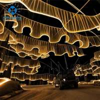 Lámpara de Techo LED Anpu Omantic Flowing, con Clasificación IP65, de Aleación de Aluminio, Regulable, Decorativa para Bodas y Eventos Festivos