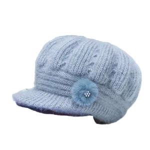 Boina de Punto Impermeable Unisex para Otoño e Invierno, Gorro Casual Cálido con Forro de Terciopelo, Protección para las Orejas, Diseño a Rayas - Product Image 2