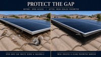 Grillage en acier galvanisé noir recouvert de PVC pour panneaux solaires, maille de 1/2 pouce, protection anti-oiseaux et anti-écureuils pour câblage de panneaux solaires