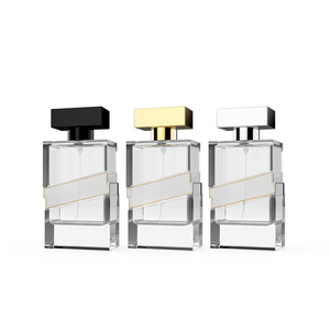 Set di Flaconi Quadrati in Vetro Trasparente da 50ml per Eau De Parfum Eco-Friendly, <span class=keywords><strong>Profumo</strong></span> OEM Fresco Fruttato Legnoso Floreale per Donna - Product Image 1