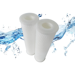 Cartouche filtrante plissée en membrane PTFE microporeuse industrielle de 10 pouces, 0,1 micron, pour la filtration du vin hydrophobe - Product Image 1