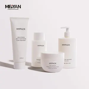 MYPACK空のヘア製品ボトルとジャーソフトチューブ200ml300ml500ml空のシャンプーとコンディショナーヘアマスクセット