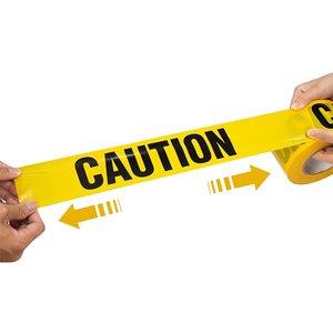 优质黄色 PE 警示胶带 3 英寸 X 1000 英尺 警戒卷 30 微米厚度 - Product Image 2