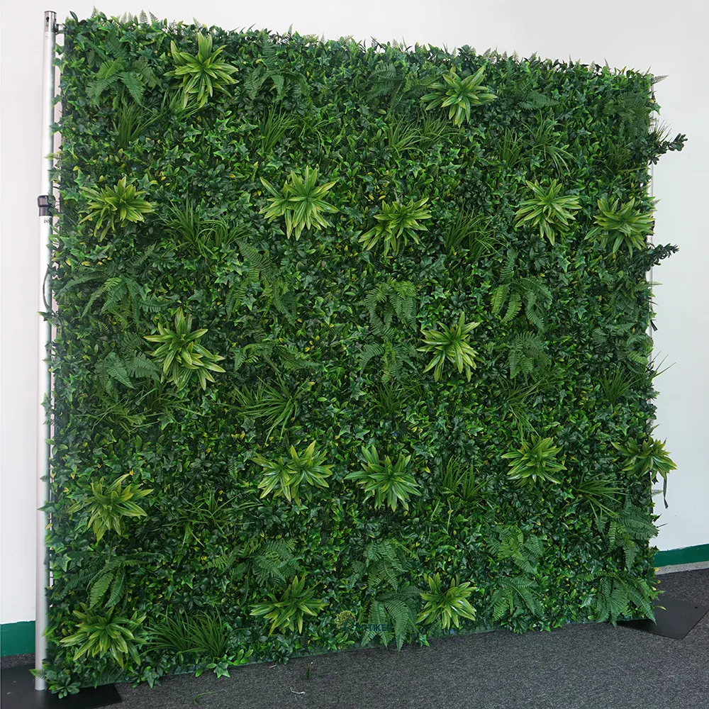 Painel de plantas artificiais, 240cm * 240cm para decoração de plantas, plantas de plástico, parede verde