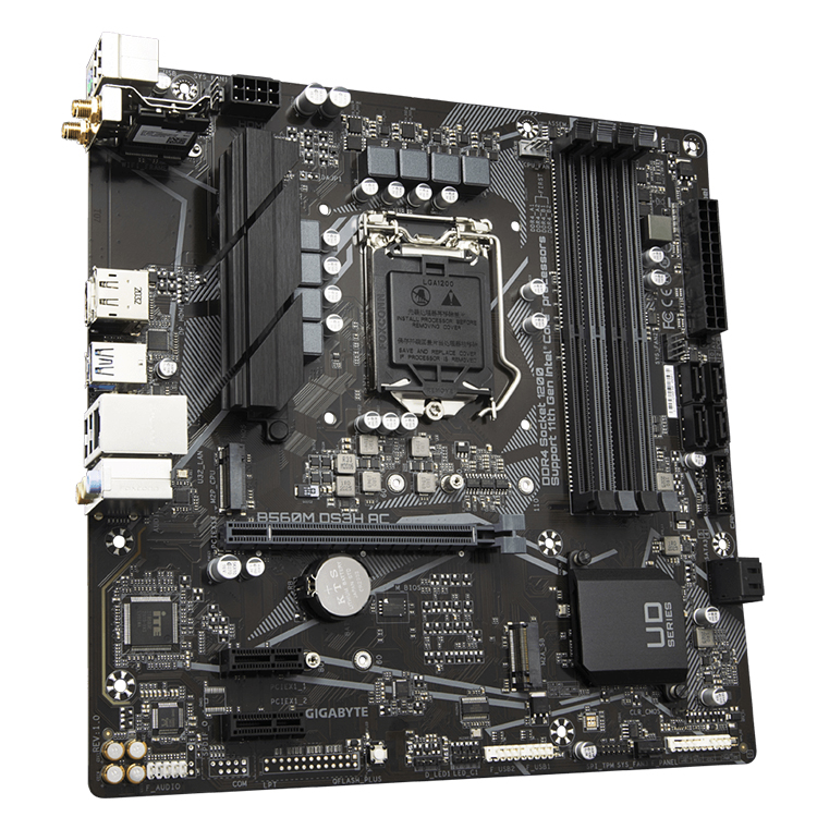 GIGABYTE B560M DS3H AC Micro-ATX Gaming Motherboard with
