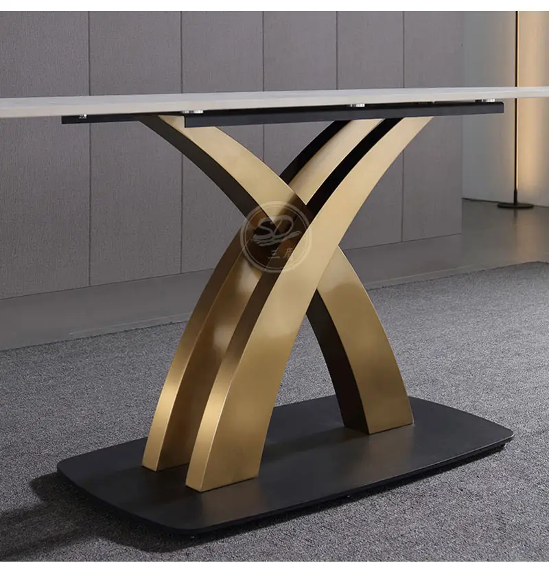 Light luxury rectangular dining table designed for small family