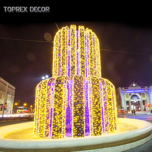 Toprex Dekor Großer Weihnachts bogen <span class=keywords><strong>Led</strong></span> Brunnen Motiv Lichter Guirlande Lumineuse Exterieur Neuheit Neujahrs feiertags dekoration - Product Image 6