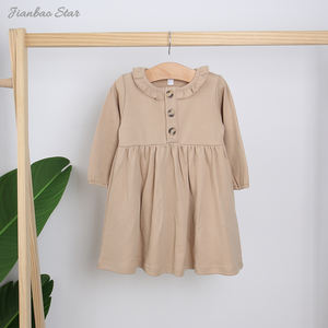 Kinder <span class=keywords><strong>Baby</strong></span> Mädchen Langarm Kleidung Neugeborene Einteilige Spiel kleidung Kleinkind Kleinkind Frühlings kleid - Product Image 2