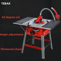 TEBAK 10 pouces 1800W coupe du bois 255mm scie à table scie à panneaux portable pour meubles bois Mdf