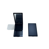 Commerce électronique transfrontalier, nouveau compact de poudre personnalisé à double usage sec/humide, forme rectangulaire verticale, en plastique ABS, cosmétique