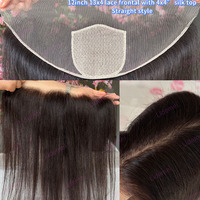 Frontal en Dentelle HD 13x4 Véritable Qualité 15A Super Double Drawn Pré-épilé avec Nœuds Simples, Closure en Dentelle de 10 à 32 Pouces, 100% Cheveux Humains