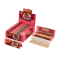 Papiers à rouler aromatisés à la fraise Honeypuff, format 1/4, papier naturel non blanchi, accessoires pour fumeurs