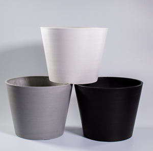 Maceta decorativa de plástico para interiores y exteriores, estilo piedra, macetas grandes para jardín, macetas de plástico de superficie lisa - Product Image 6