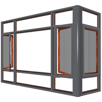 Fenêtre à battants en aluminium au design moderne personnalisé, portes et fenêtres en aluminium avec double vitrage