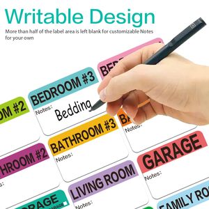 600 Sheets 3x2 Inch Moving Box Labels 17 Color Coding With Write Area <b>Fragile</b> Heavy Blank <b>Stickers</b> For 3-4 Bedroom House - Product Image 1