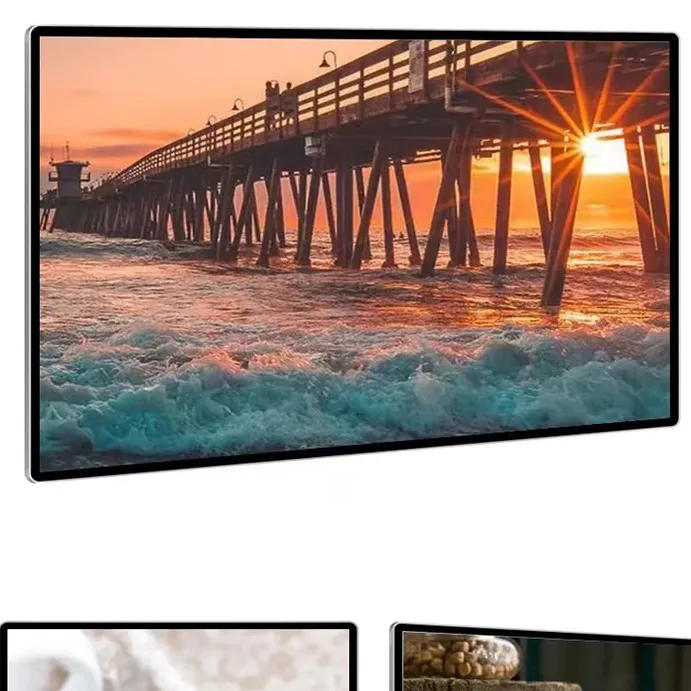 32 43 55 65 inç duvara monte usb android paneli reklam medya dokunmatik ekran yüksek çözünürlüklü lcd dijital menü panoları reklam oyuncu ekranı