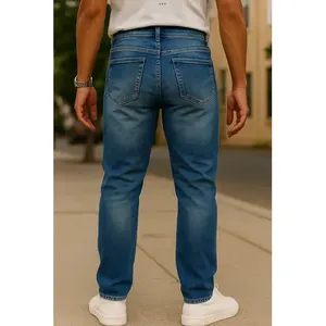 Jeans de Pierna Recta para Hombre Adrenaline, Cintura Media, Estilo Desgastado, 5 Bolsillos - Product Image 3