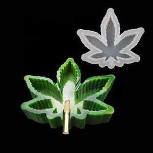 Marijuana Pot Leaf Silicone Candy Mold Trays for Chocolate Cupcake Toppers Ice 2