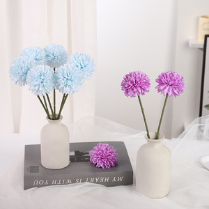 Flores Artificiales de Margarita en Azul Claro y Morado de 10 cm, Alta Simulación, Decoración para Hogar, Oficina y Bodas - Product Image 1
